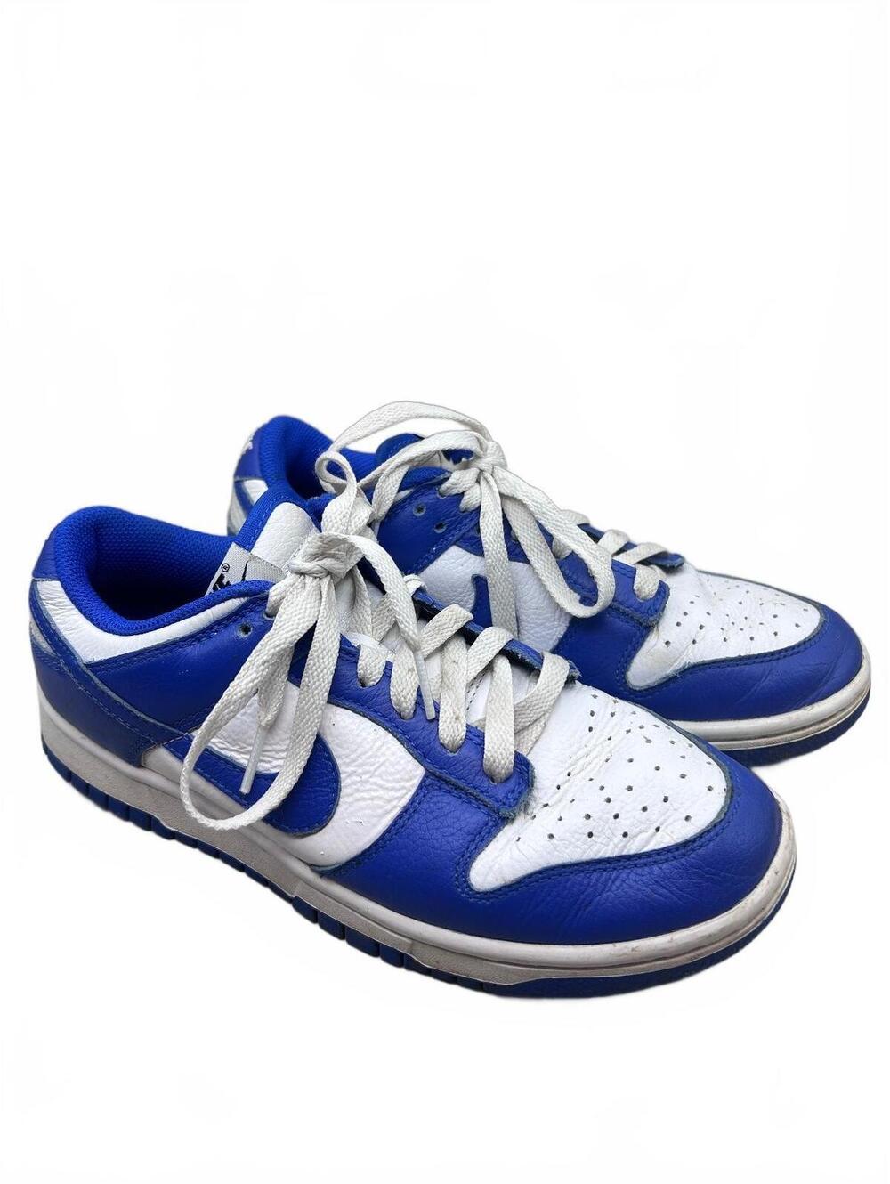 Nike Dunk Low Sneakers Blue White Leather Shoes Women's 8 Youth 6.5Y